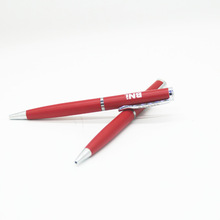 印度红色圆珠笔 出口欧美红色笔 客户定制红色镭雕圆珠笔 镭雕笔