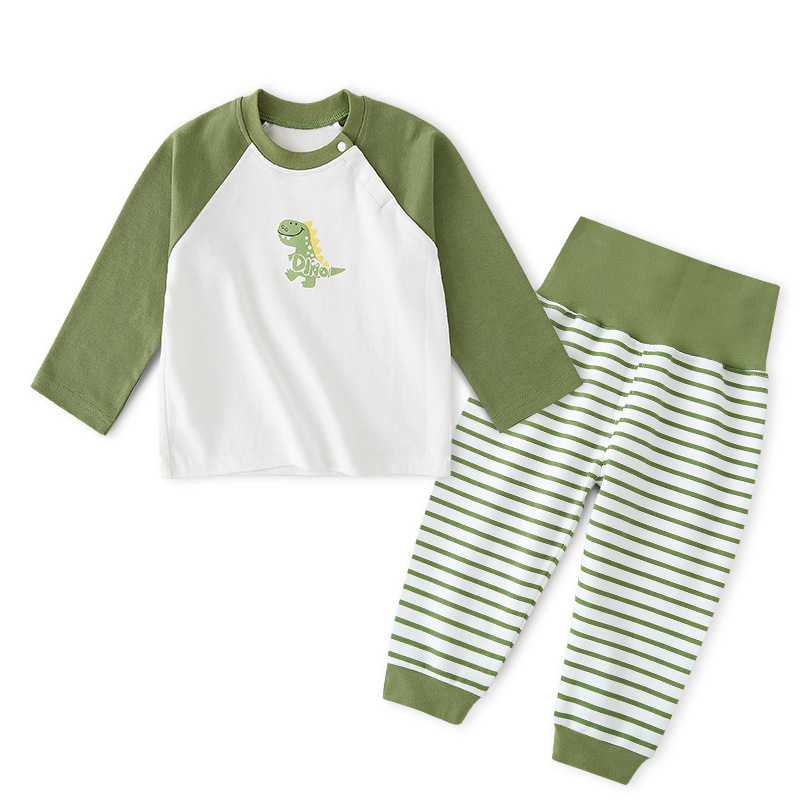 라글란 밀리터리 그린 + 스트라이프 밀리터리 그린