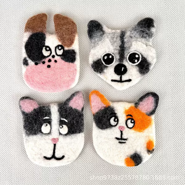 Handmade Wool Felt Cute Cute Coin Purse Cute Cute Cute Cat Card Bag Mini Coin Bag Clutch Bag
