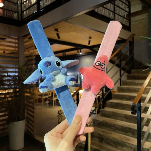 Children's snap ring cartoon plush doll couple bracelet creative decoration holiday hair accessories wedding small gifts