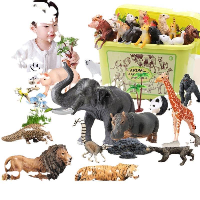 Nuevos productos en línea de PVC para niños juguetes modelo de simulación de animales para niños niñas juegos de regalo de educación temprana transfronterizos