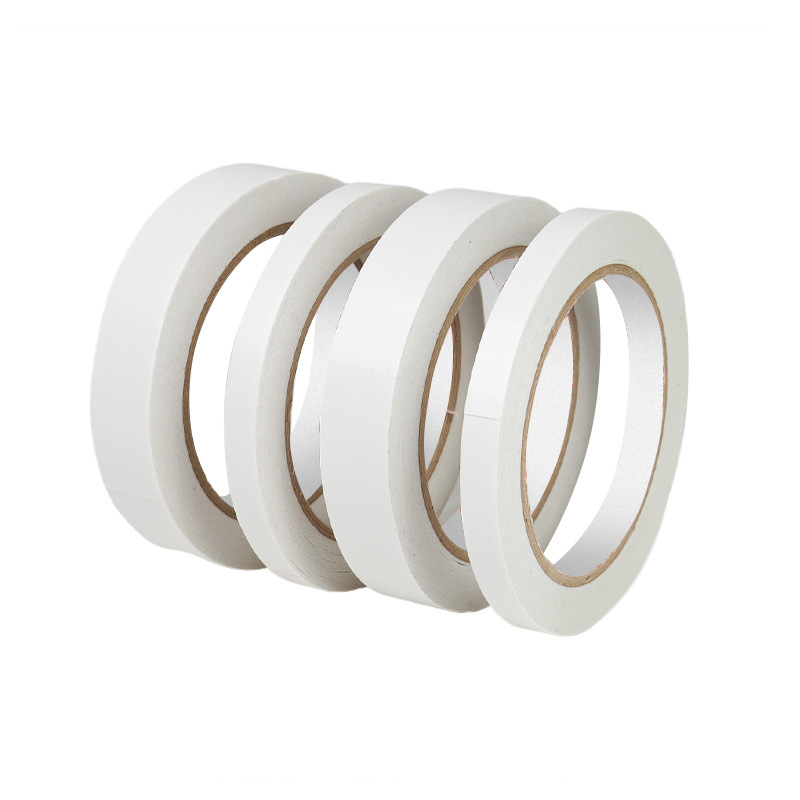 Blanco fuerte Oficina adhesivo de doble cara de alta viscosidad transparente fácil de rasgar papelería de papel adhesivo de doble cara cinta de aceite resistente a altas temperaturas