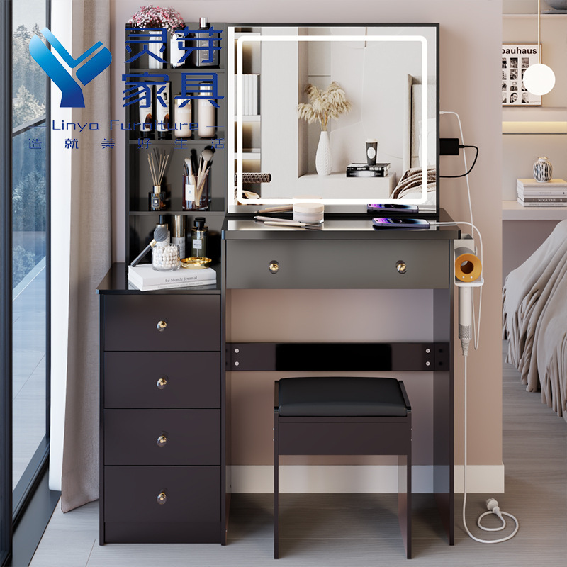 Cross-Border Dressing Table Wholesale Integrated Cabinet Small Apartment Storage Cabinet Dressing Table Bedroom Simple Furniture New Dressing Table