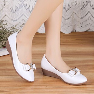N 18510 Chunky Heel Slip On Women Shoes �ָ����_��Ь