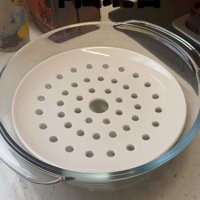 陶瓷饺子盘多孔蒸盘沥水盘圆形水果盘蒸海鲜蒸鱼盘蒸片圆形蒸格盘|undefined