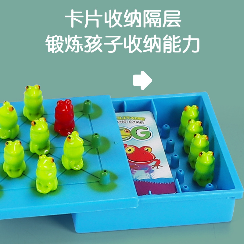 Rana damas tarjeta de educación temprana para niños entrada juego de escritorio ajedrez pensamiento lógico entrenamiento juguetes educativos de ocio