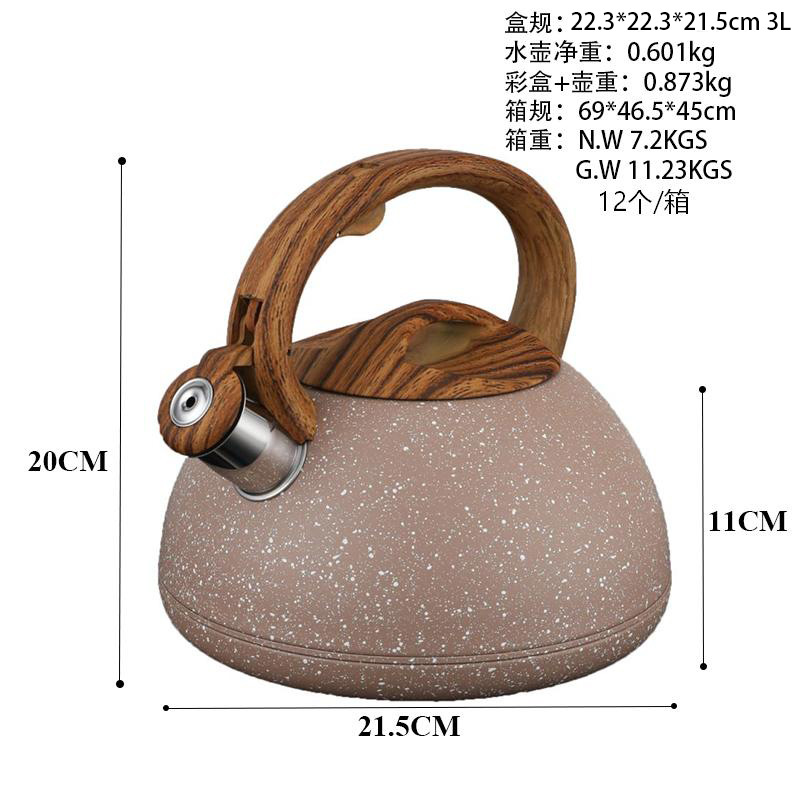 国境を越えたステンレス製ケトル卸売、高級感のある笛吹きケトル、家庭用笛吹きケトル、ホイッスルケトル