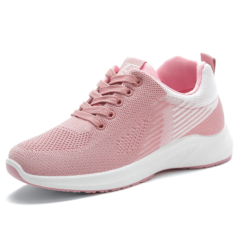 Zapatos de mujer 2024 verano nuevo estilo calzado deportivo casual simple y moderno suela suave ligero transpirable con cordones calzado deportivo al por mayor