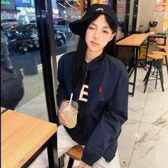 春秋季新款修身翻领外套男女同款美式复古高级感痞帅潮牌夹克上衣