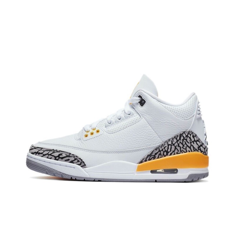莆田靴純正オリジナル牛革本革バスケットボールシューズ男性と女性のための Air AJ3 ホワイトセメント共同ブランドレトロスポーツシューズ|undefined