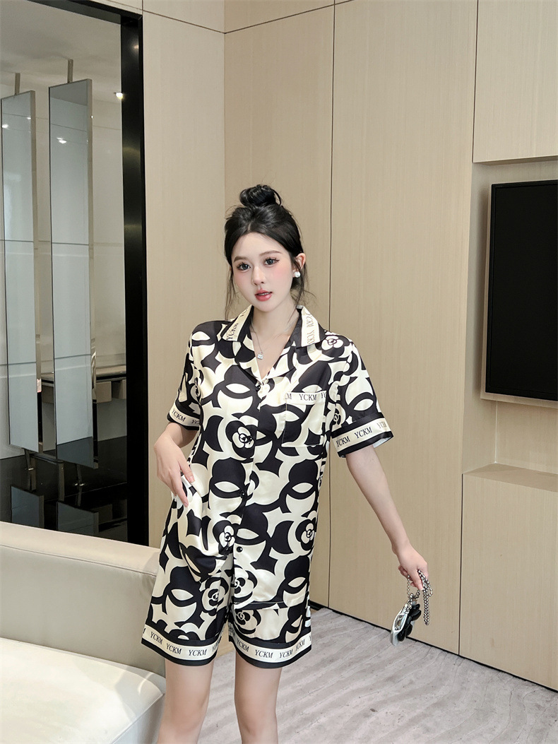 B0655 640K ĐỒ NGỦ NỮ LINTDC BIG SIZE NGOẠI CỠ NGẮN TAY MÙA HÈ PHONG CÁCH HÀN QUỐC HỌA TIẾT HOA THỜI TRANG NỮ ĐỒ NGỦ HOẶC MẶC NHÀ G02 SẢN PHẨM MỚI