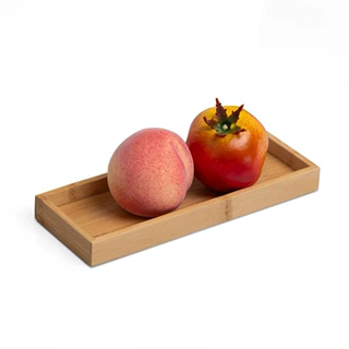 单收纳盒实木竹制家用水果简约摆件厨房刀叉勺餐具卧室小饰品托盘