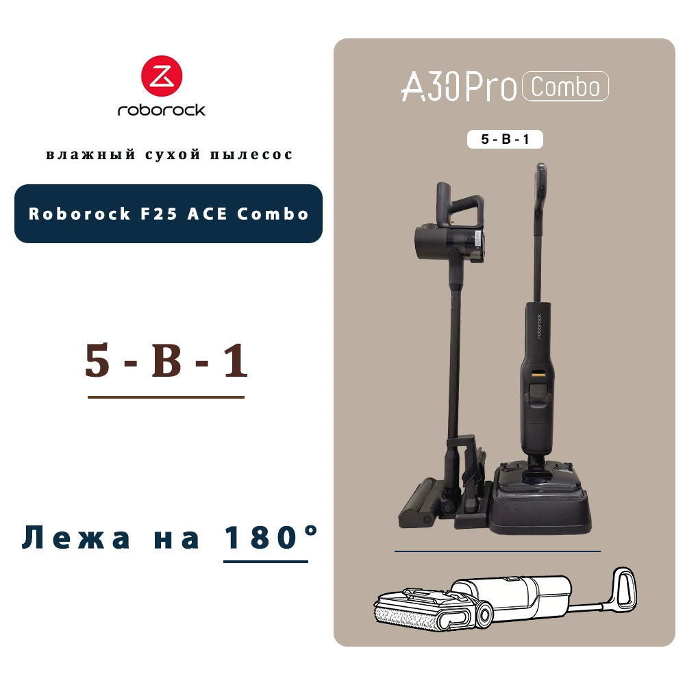 Пылесос-робот Roborock F25 ACE Combo китайская версия