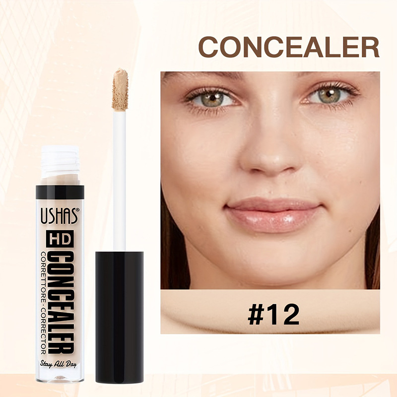 USHAS Cross-border spot corrector de larga duración, control de aceite a prueba de agua, protección contra las ojeras, base líquida, lápiz reparador líquido