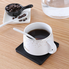 Japanese-style coffee cup coaster, glass cup insulator, minimalist tea cup mat—heat-resistant, anti-scalding silicone pad for home dining tables