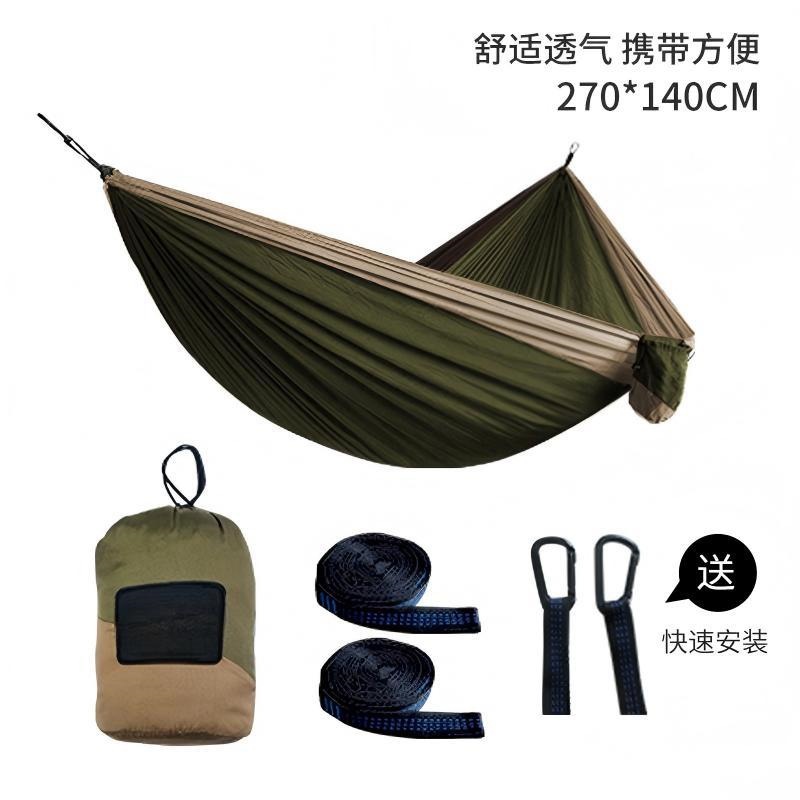 Fábrica directa hamaca de nylon paracaídas hamaca de tela de ocio columinar hamaca de campamento multicolor doble image 25