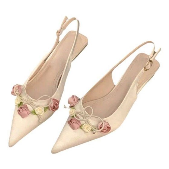 High Heels French Baotou Sandals Fairy Style Women's Shoes Spring and Summer White High Heel Sandals and Slippers Korean Style Single Shoes