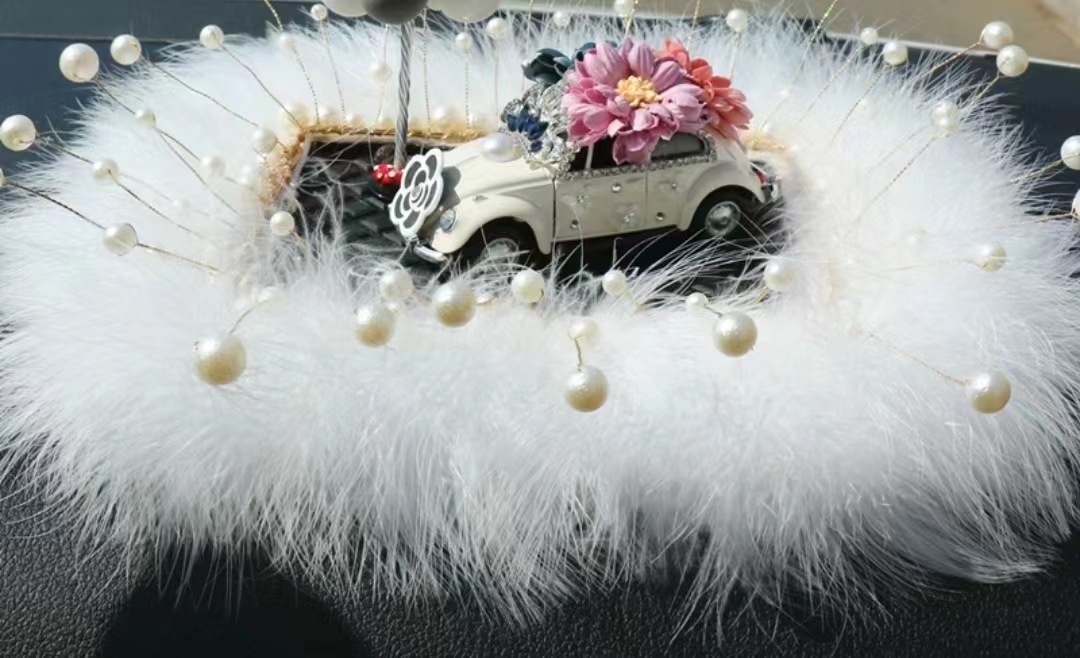 Decoraciones de automóviles Camellia creativa nueva consola central de verano joyas de automóviles chicas decoración de plástico