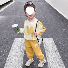 2024新款女童春装套装卫衣春季洋气儿童运动两件套网红时髦春秋款