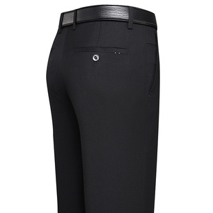 Brand Loose Casual Western Trousers Autumn and Winter Men's Casual Pants Middle-aged and Elderly Dad's Straight Middle-Waist Men's Pants
