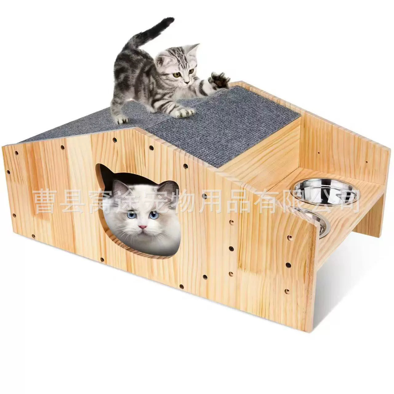 Трансграничные деревянные домашние домашние питомцы Кошачий дом