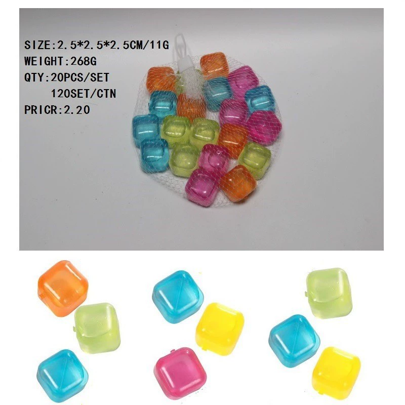 Сглаженные квадратные кубики льда быстрозамороженные кубики льда 20 кубиков льда можно использовать повторно пластиковые частицы льда PE частицы льда