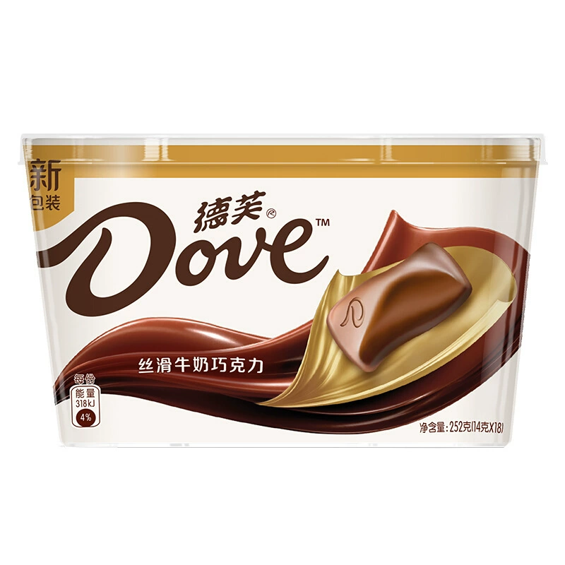 Dove шелковистый молочный шоколад чашка 252г плитка свадебные конфеты на открытом воздухе отдых закуски