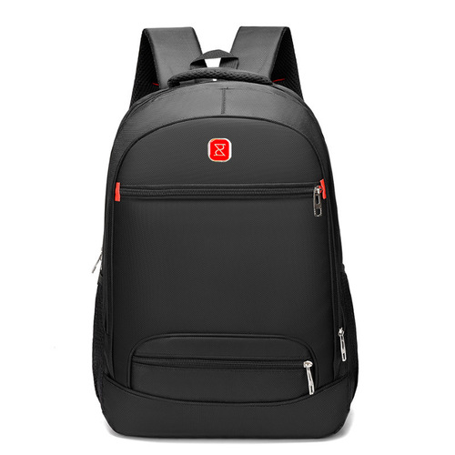 Wholesale new solid color backpack men's business computer bag primary and secondary school student school bag large capacity travel backpack