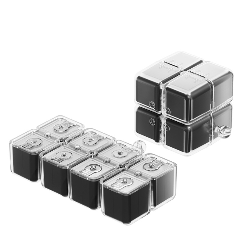 Caja de medicamento de cubo magnético de absorción personalizada portátil con cuerda de suspensión, caja de paquete, caja de almacenamiento de medicamentos de tres comidas al día