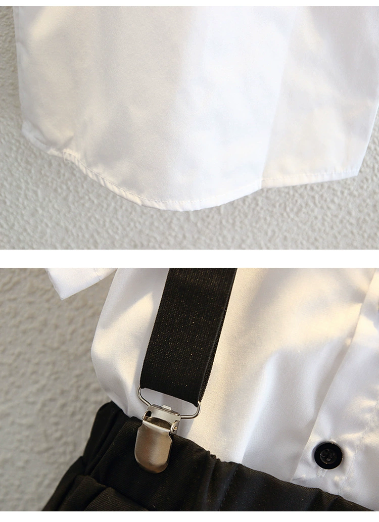Summer flower boy costume, children's classic suit for boys, suspenders, noble cut