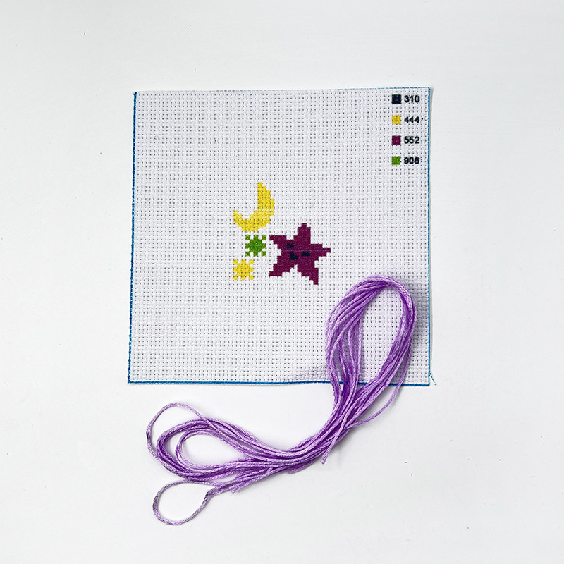 Nuevo bordado DIY traje hecho a mano básico de punto de cruz transfronteriza Inglés paquete de material de dibujos animados de animales de vacaciones colgando pintura