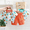 Children's sleeves, set, summer clothing for early age, with short sleeve, western style, 2022 collection