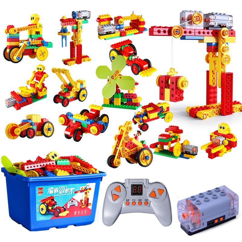 GeGele compatible with Lego 9656 large particles mechanical remote control programming electric gear power children's puzzle building blocks