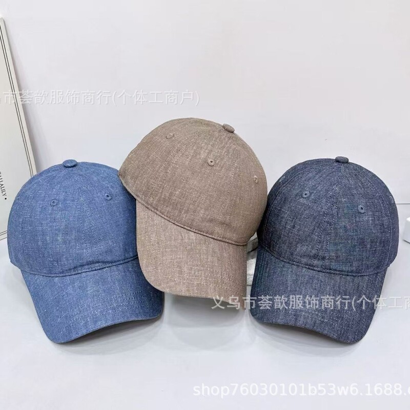 2026 Spring/Summer Denim Cotton Linen Duckbill Cap for Women, Versatile, Comfortable, Breathable, Soft Top Baseball Cap, Plain Sun Hat 2026 Spring/Summer Denim Cotton Linen Duckbill Cap for Women, Versatile, Comfortable, Breathable, Soft Top Baseball Cap, Plain Sun Hat