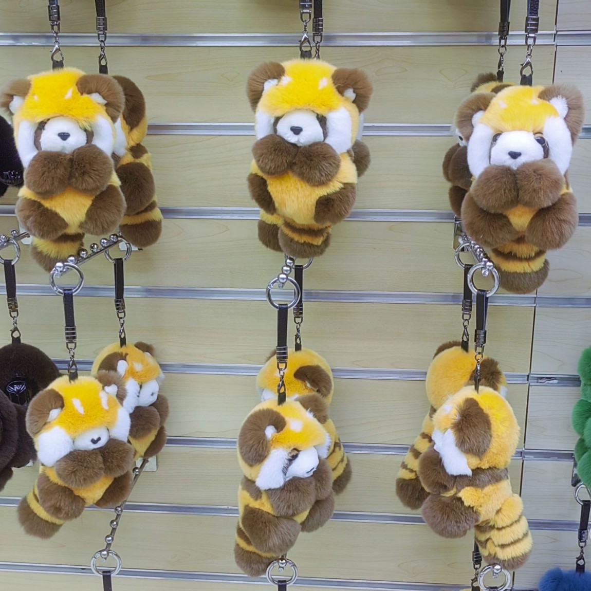 Cute peluche de gato real panda coche llavero colgante muñeca de peluche bolsa colgante regalo mujer