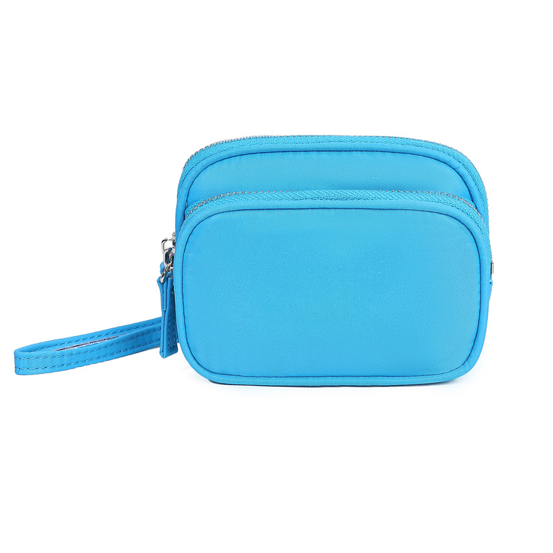 2025 nuevo tipo con muñeca impermeable nylon doble capa multifuncional bolso de tarjetas bolso de llaves bolso