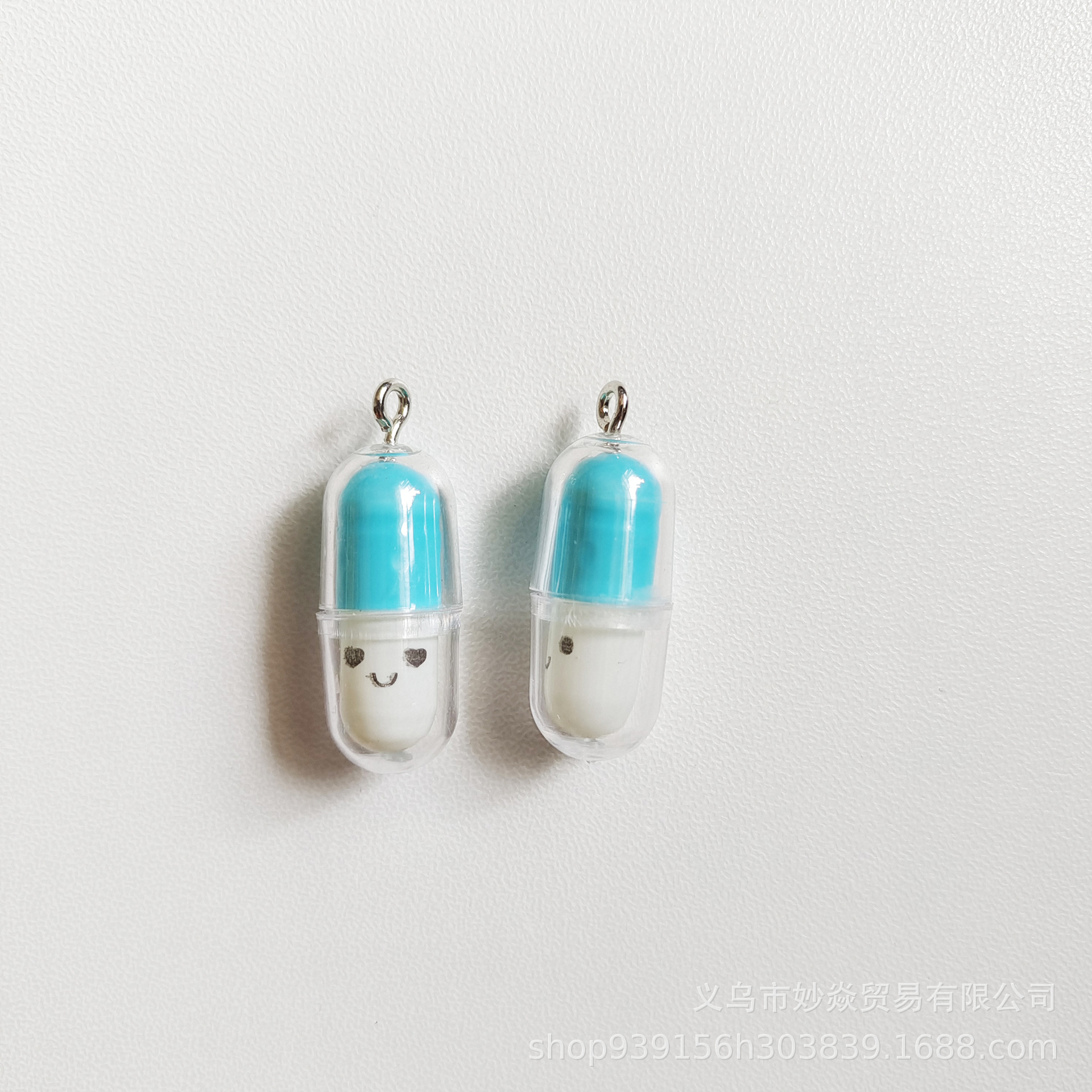 Japonés y coreano simulación tridimensional mini píldora cápsula DIY resina colgante epoxi pendientes collar accesorios de joyería