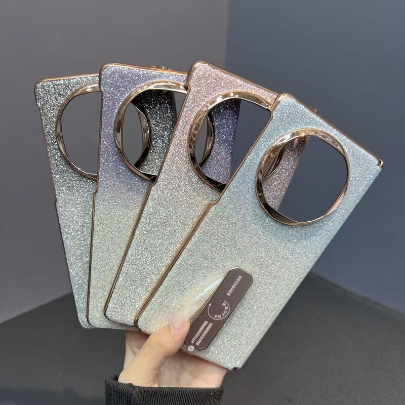 High-end suitable Huawei Mate X6 phone case, foldable screen Mate X5 protective cover, middle-axis sparkling diamond female X5 stand High-end suitable Huawei Mate X6 phone case, foldable screen Mate X5 protective cover, middle-axis sparkling diamond female X5 stand