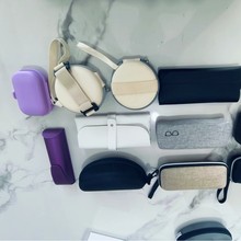 眼镜盒皮包圆盒折叠盒包装高档麻布盒