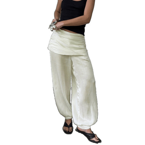 Women's Loose Pleated Trousers with Boot Detail - Autumn 2025 New Arrival - Cross-border Commuting Style
