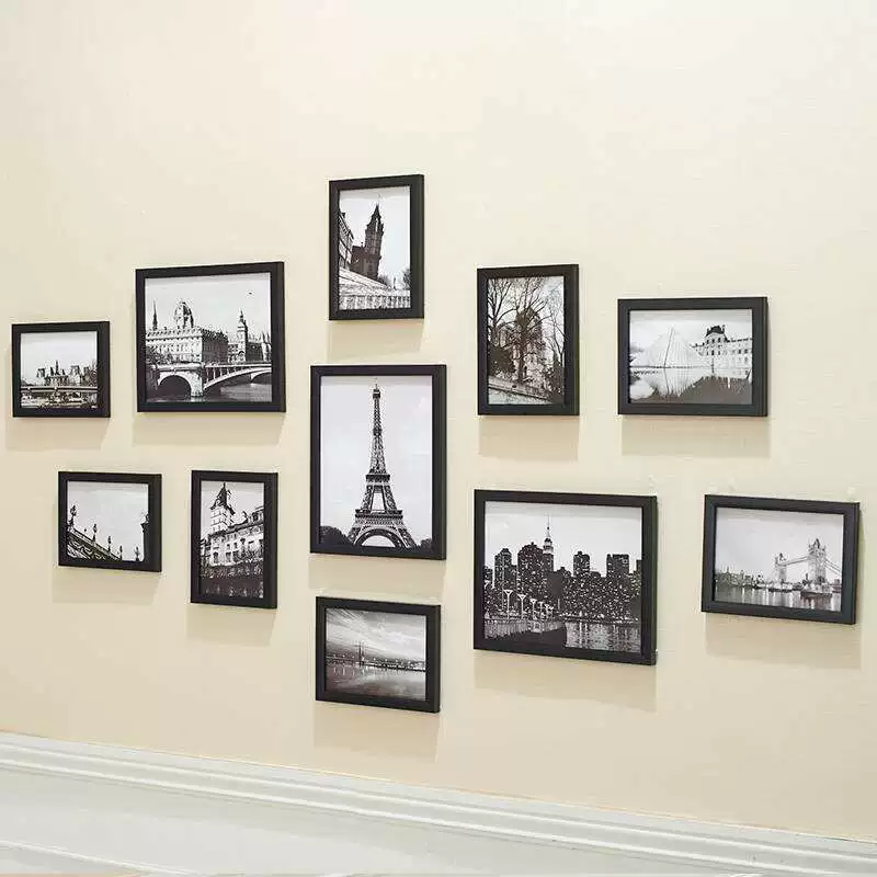 Персональная фоторамка Творческий аксессуар для гостиной, декоративная стена для фото, европейский современный стиль, свободная точка, 11 рам