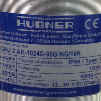 编码器JOHANNES HUBNER FGH6KK-2000G-90G-NG-J/50P咨询再订期货
