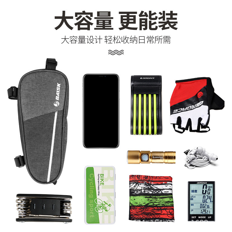 Bolsa de bicicleta bolsa de ciclismo bolsa de almacenamiento de bicicleta de montaña pegatinas reflectantes bicicleta de carretera bolsa de haz Portátil Bolsa de ciclismo