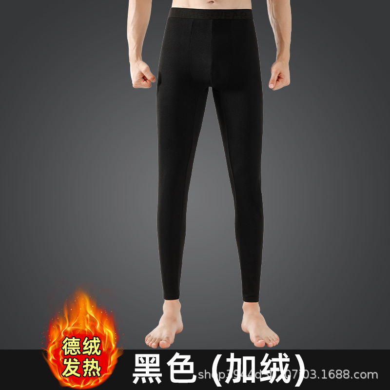 독일 벨벳 따뜻한 바지 UN-블랙