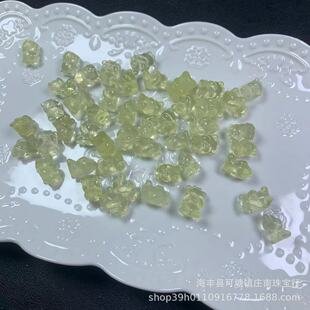 Factory direct lemon yellow crystal shy bear angel wings Girl Three-dimensional carving can be used as accessories