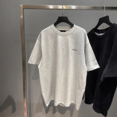21SS新作、前後に英語の文字プリントが施されたLOGOINSカップルOSバージョンTシャツ半袖TEEカジュアル