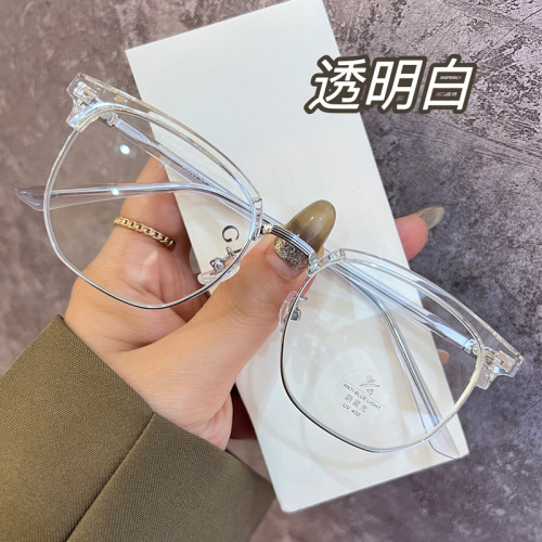 New retro myopia glasses for men, anti-blue light radiation, elegant and handsome men's frames, casual business flat glasses