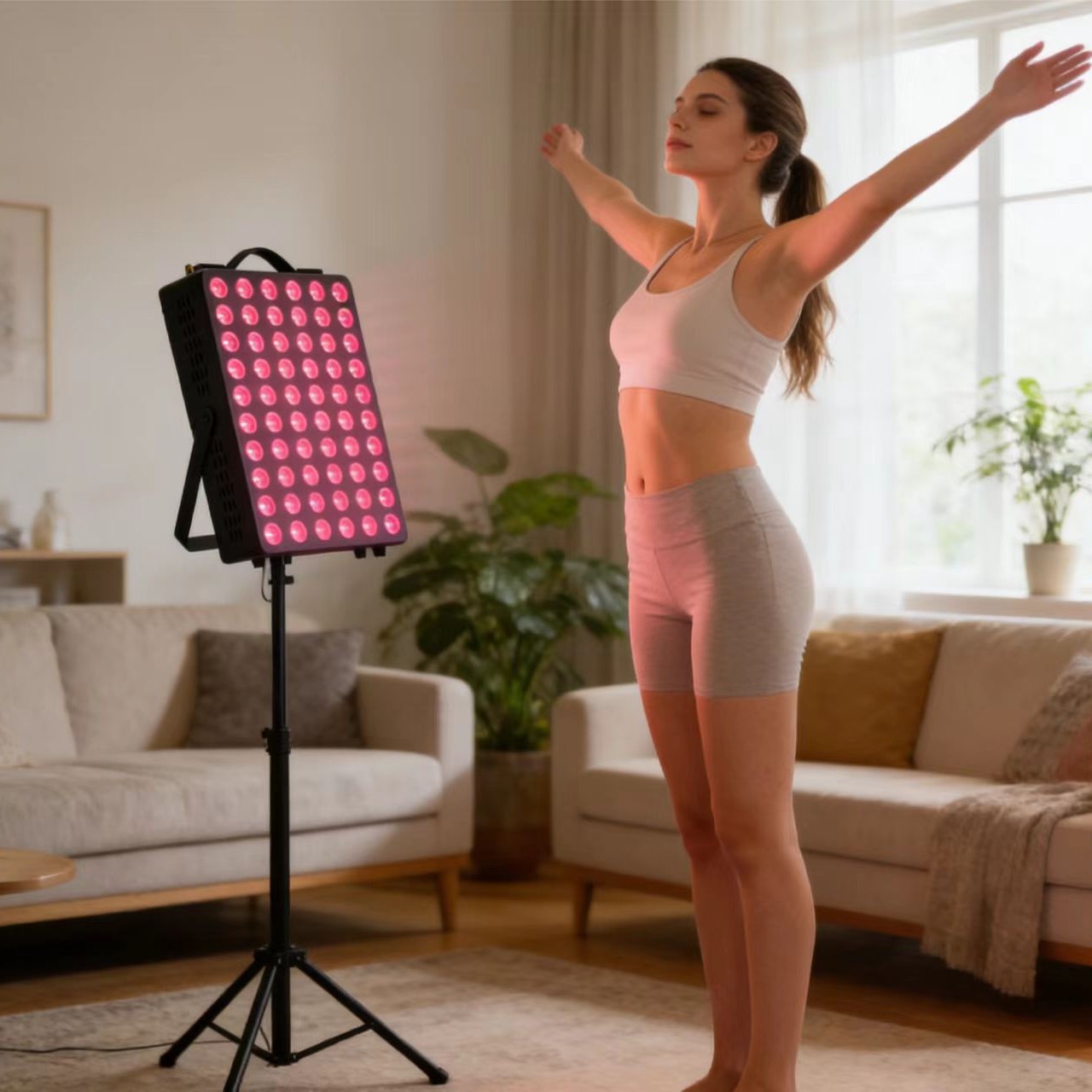 Transfronterizos nuevos 300w LED luz infrarroja gran lámpara de fila máquina de terapia física luz roja 660 + 850 panel de masaje de banda