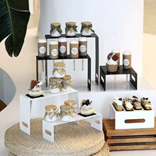 欧式白色甜品台展示架婚礼摆件纸杯蛋糕摆台下午茶点心架阶梯架子