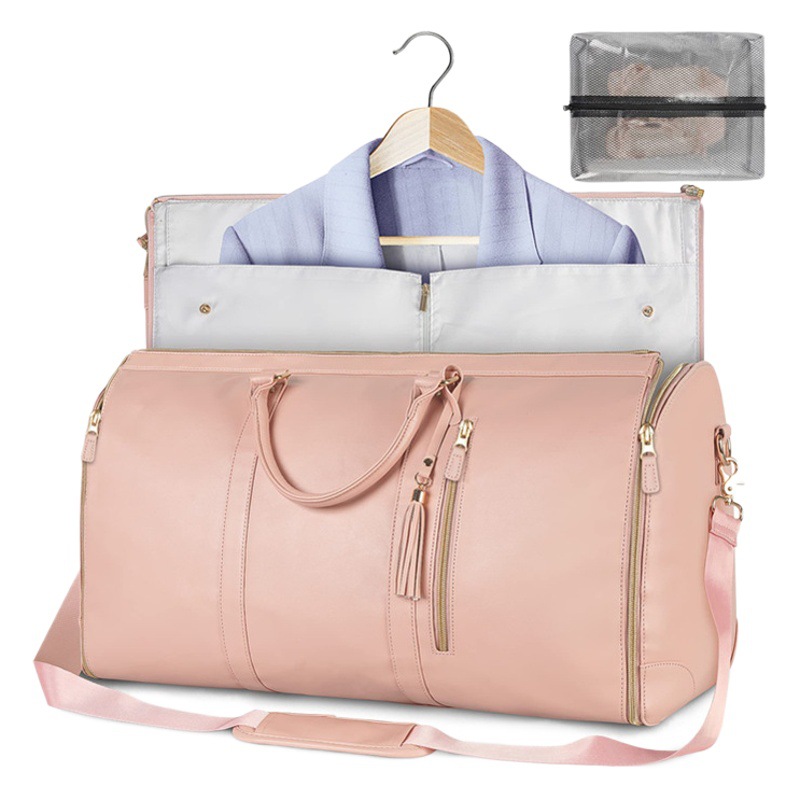 Gran bolsa de cuero plegable bolsa de viaje crossbody hombro deportes bolsa de fitness gran capacidad portátil ropa bolsa de equipaje